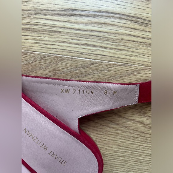 Stuart Weitzman Supersonic Red Suede Flats Size 8 - Picture 4 of 8